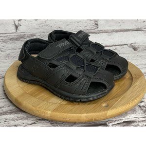 Teva Bayfront Size 9 Toddler Black Leather Sandals